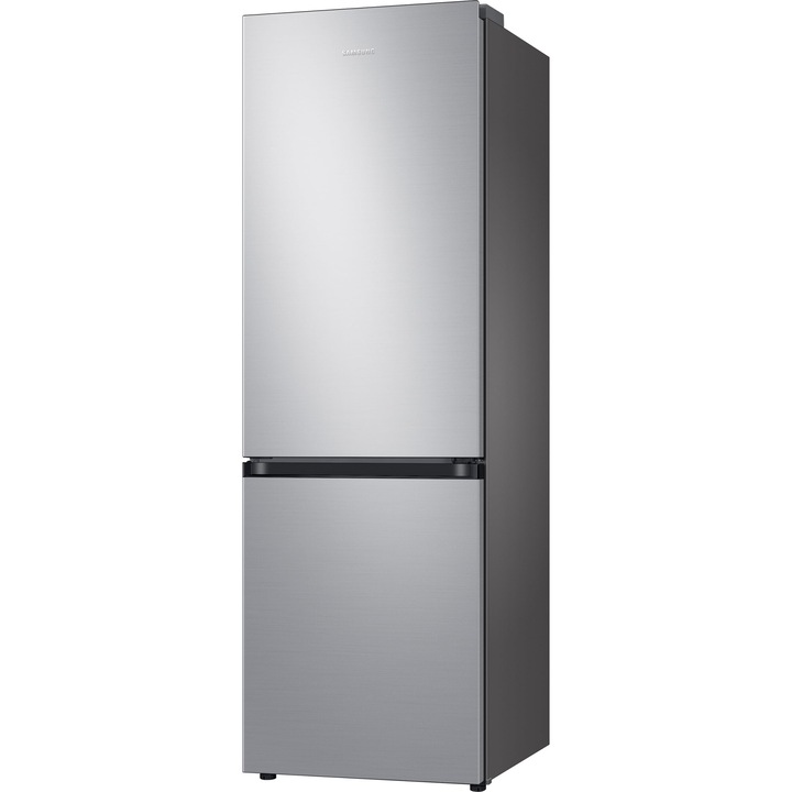 Combina frigorifica Samsung RB34T600CSA/EF, 340 l, No Frost, Compresor Digital Inverter, All around coooling, Clasa C, H 185 cm, Argintiu