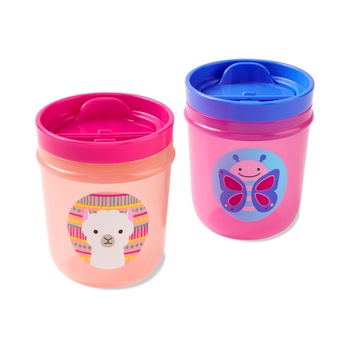 Set Pahare Zoo, Skip Hop, Fluturas / Lama, 207 ml Set Pahare Zoo, Skip Hop, Fluturas / Lama, 207 ml