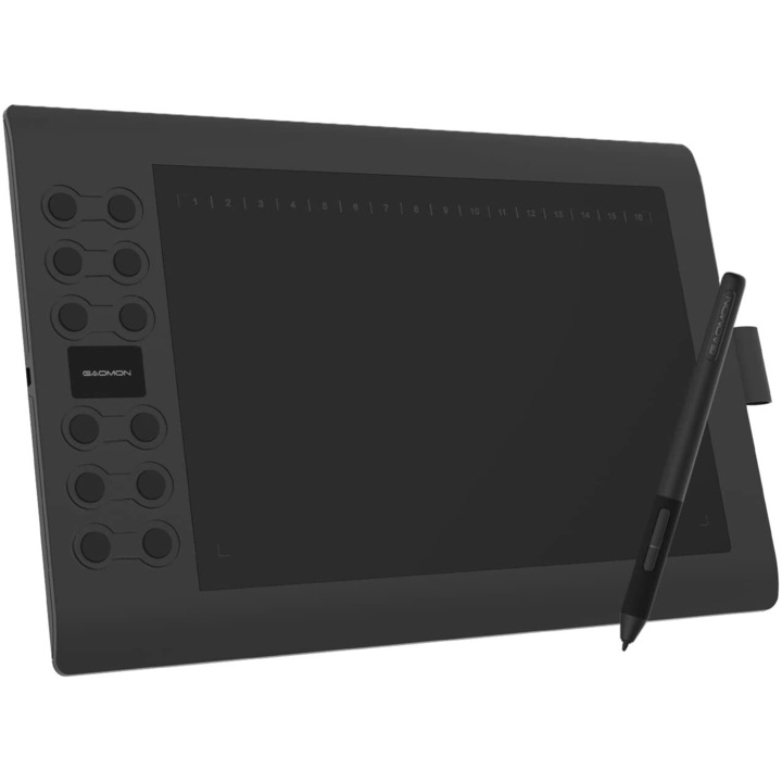 Tableta grafica GAOMON M106K PRO, 10x6,25 inch, 8192 nivele, Windows/Mac/Android, Negru