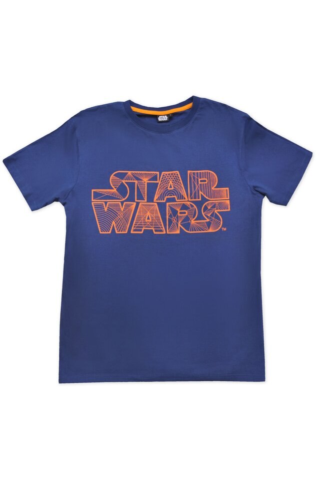 Tricou adulti, Star wars, albastru cu portocaliu