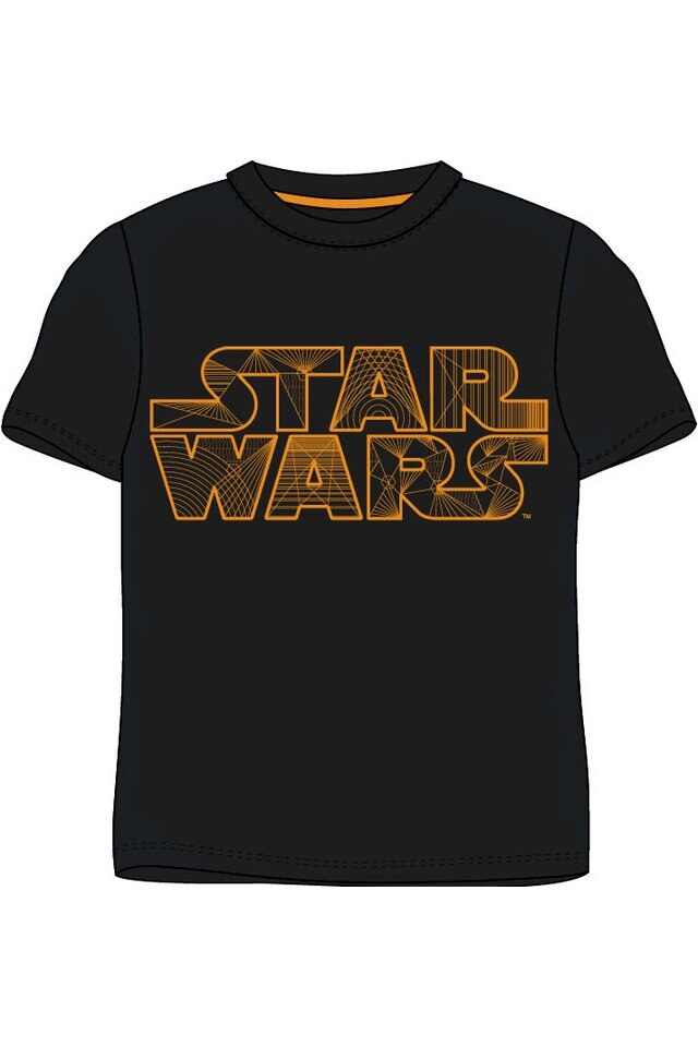 Tricou adulti, Star wars, negru cu portocaliu