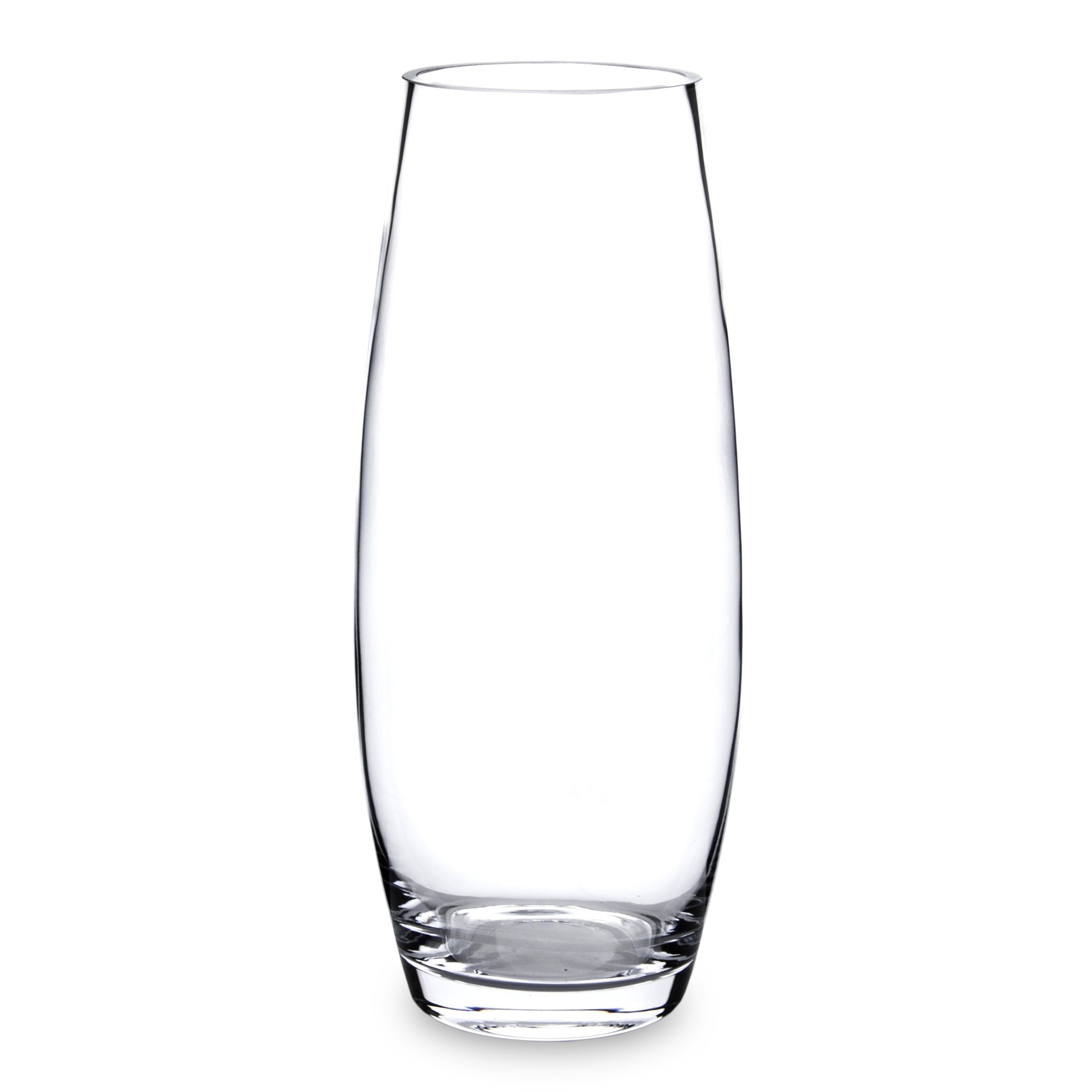 Vaza de sticla, transparenta, 41x14 cm