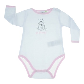 Body cu maneca lunga, fete, Nickelodeon, Winnie the Pooh, Alb Body cu maneca lunga, fete, Nickelodeon, Winnie the Pooh, Alb