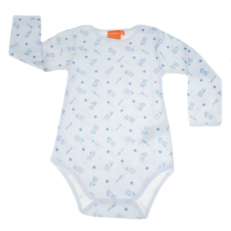 Body cu maneca lunga, bumbac, baieti, Nickelodeon, Paw Patrol, Alb