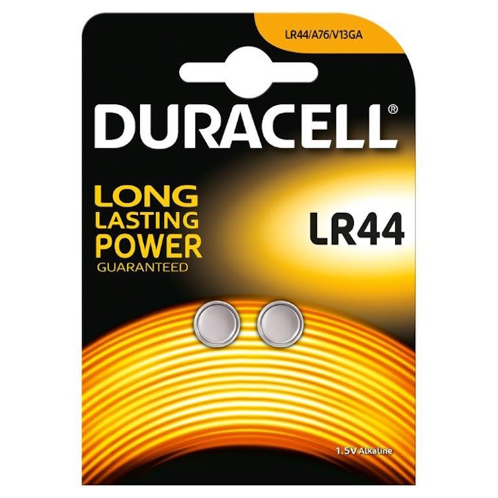 Baterii Duracell LR44, 1.5V, 2 buc