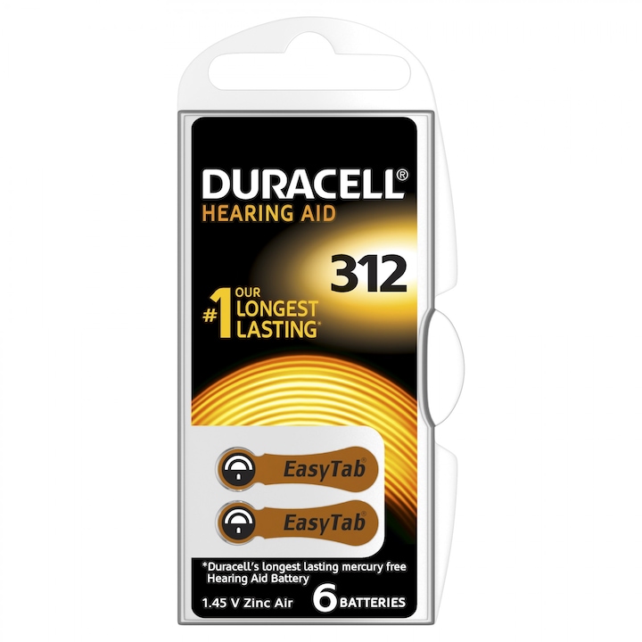 Duracell DA312 6 darab elem (hallókészülék) - DL