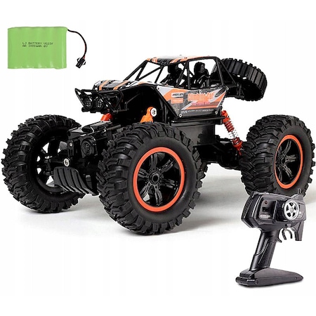 Masina cu telecomanda Crawler 4x4 Auto RC, Negru/Portocaliu, 8 ani +