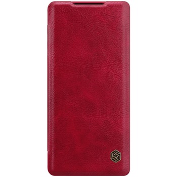 Husa tip carte Nillkin Qin pentru Huawei Mate 40 Pro, rosu Husa tip carte Nillkin Qin pentru Huawei Mate 40 Pro, rosu