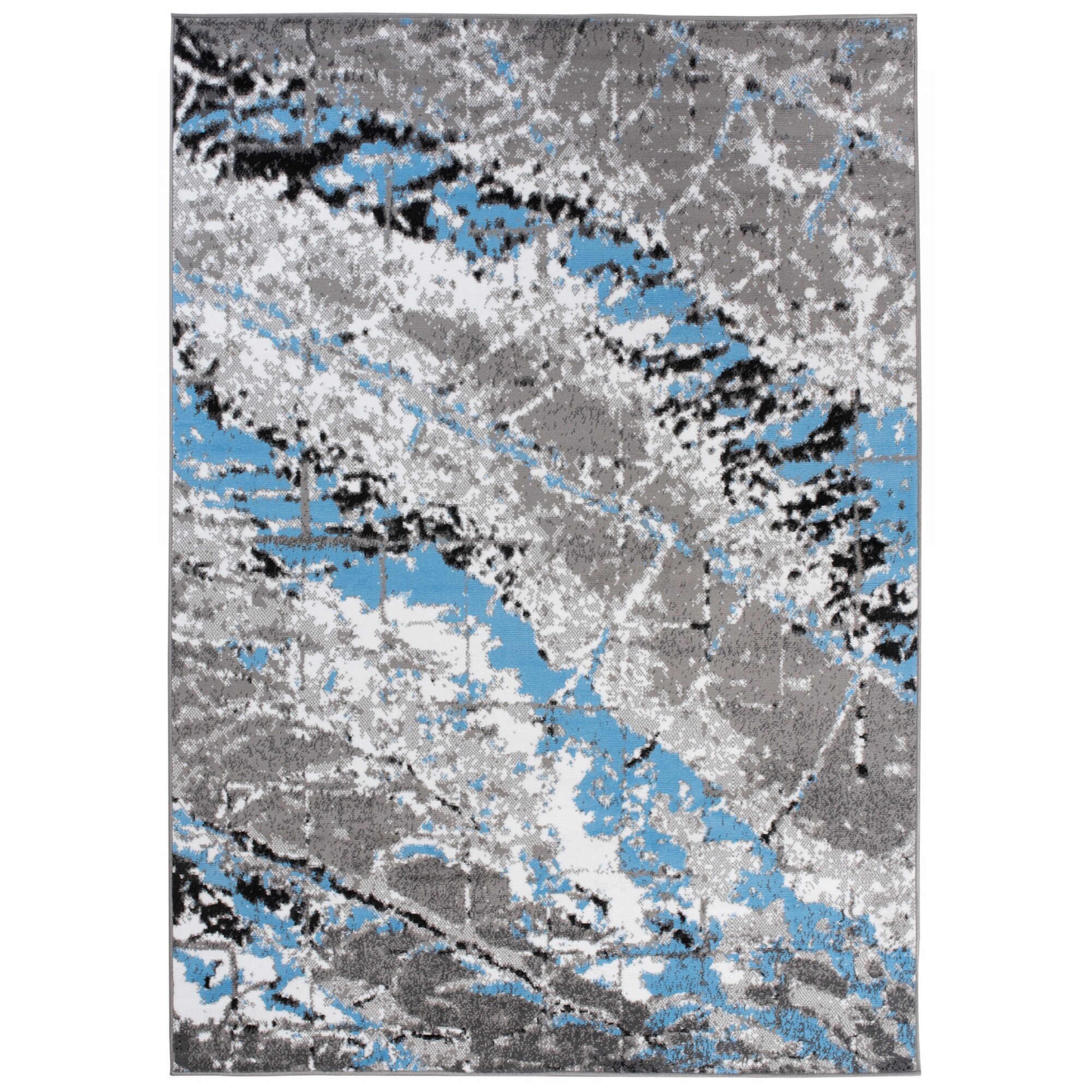 Covor Maya Modern Short Pile Chemex Q543C EYM alb 160x220