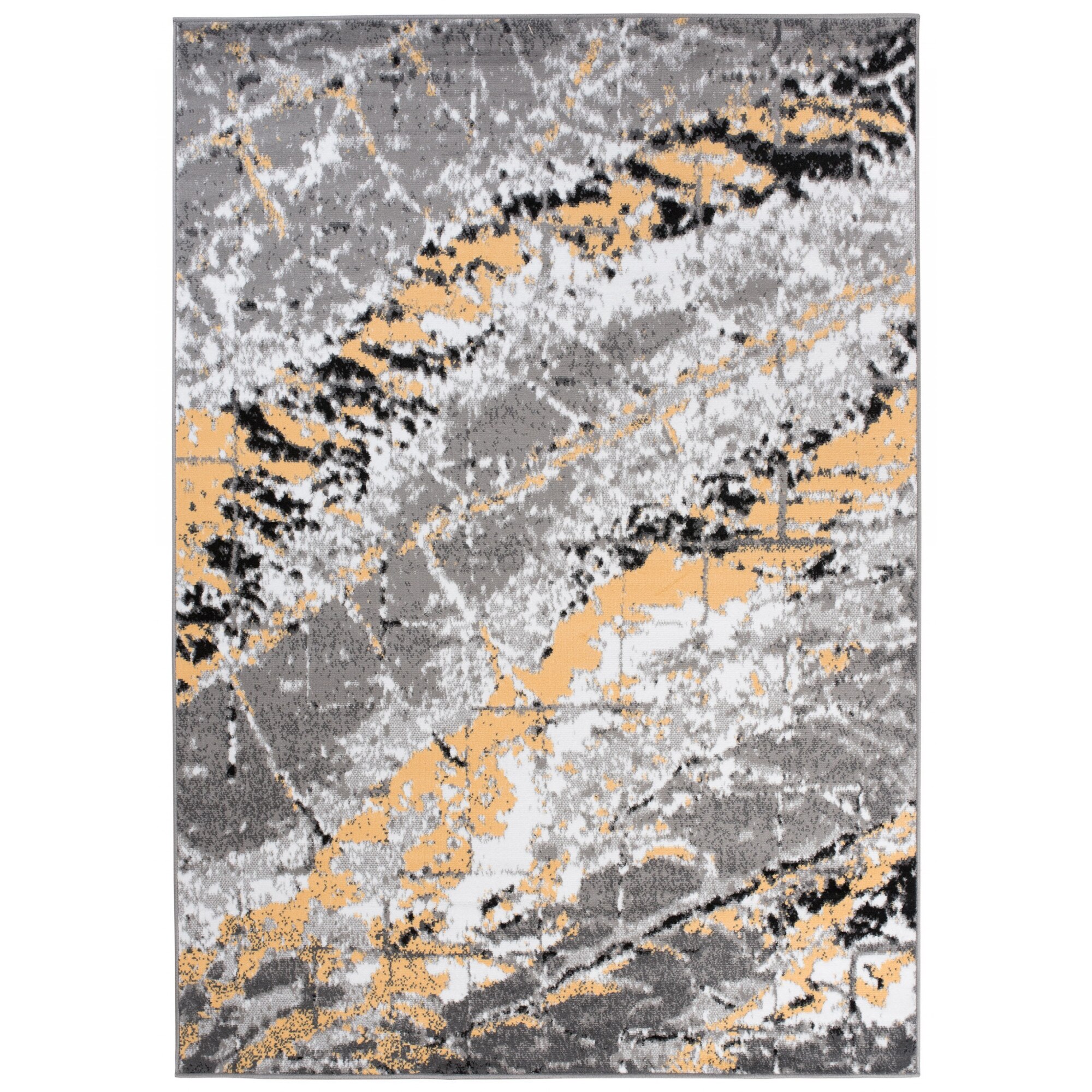 Covor Maya Modern Short Pile Chemex Q543B EYM alb 140x200