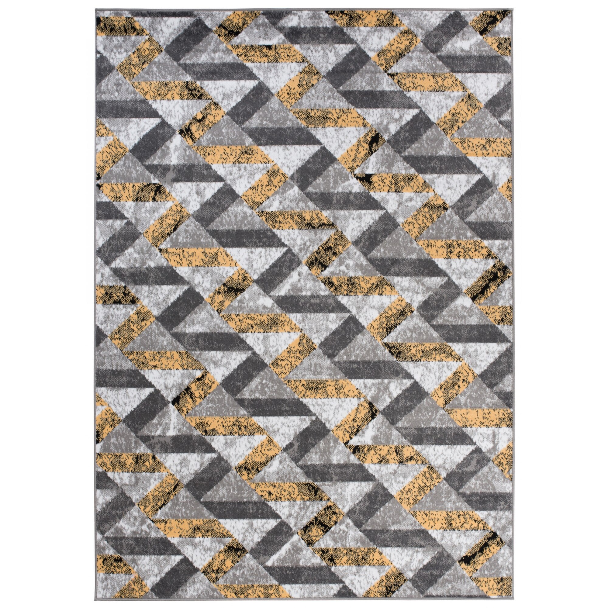 Covor Maya Modern Short Pile Chemex Q544C EYM alb 160x220