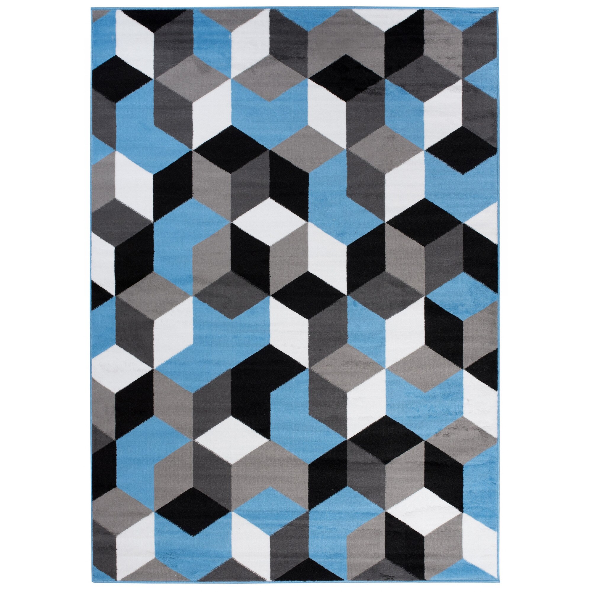 Covor Maya Modern Short Pile Chemex Q545A EYM albastru 200x300