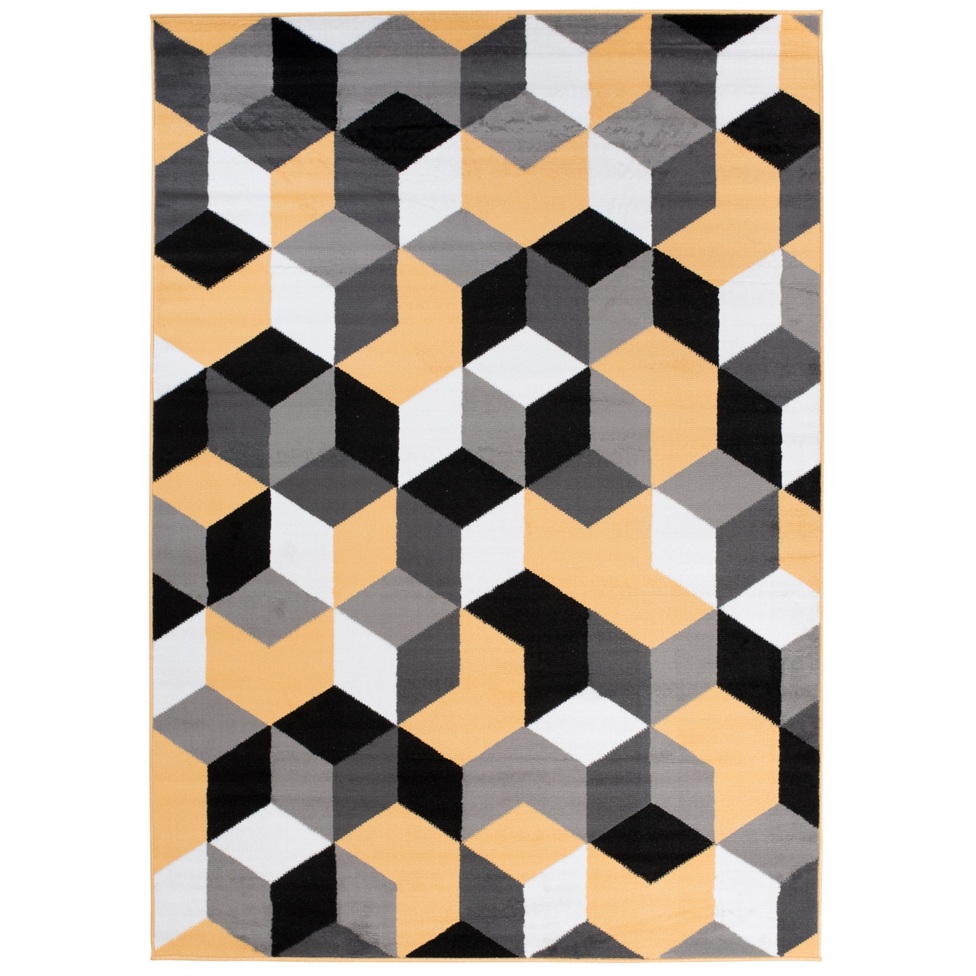 Covor Maya Modern Short Pile Chemex Q545A EYM galben 160x220