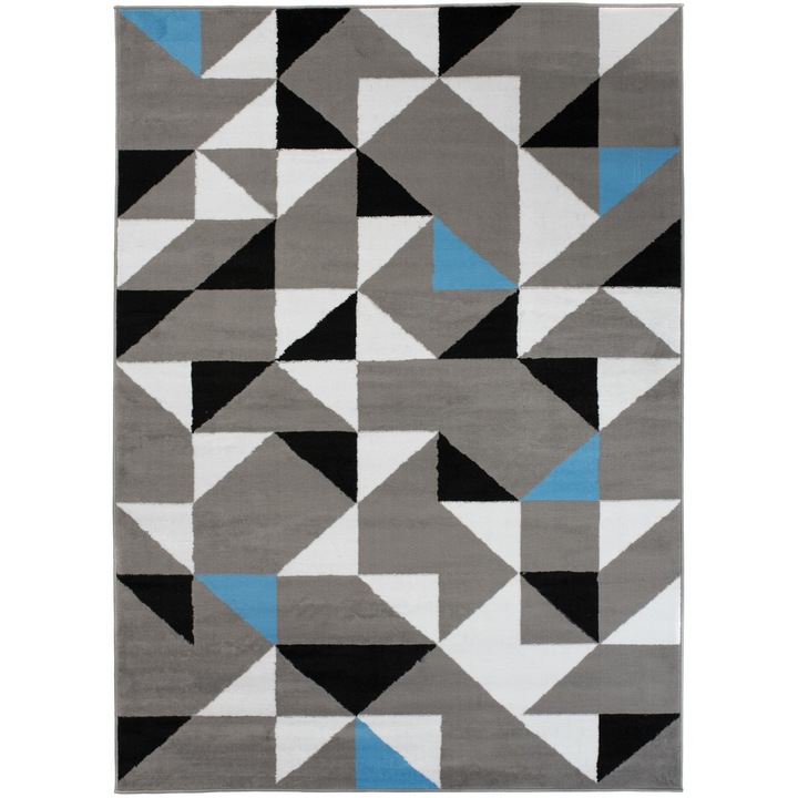 Covor Maya Modern Short Pile Chemex Z896B EYM gri 180x250