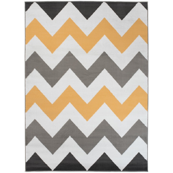 Covor Maya Modern Short Pile Chemex Z903A EYM alb 180x250