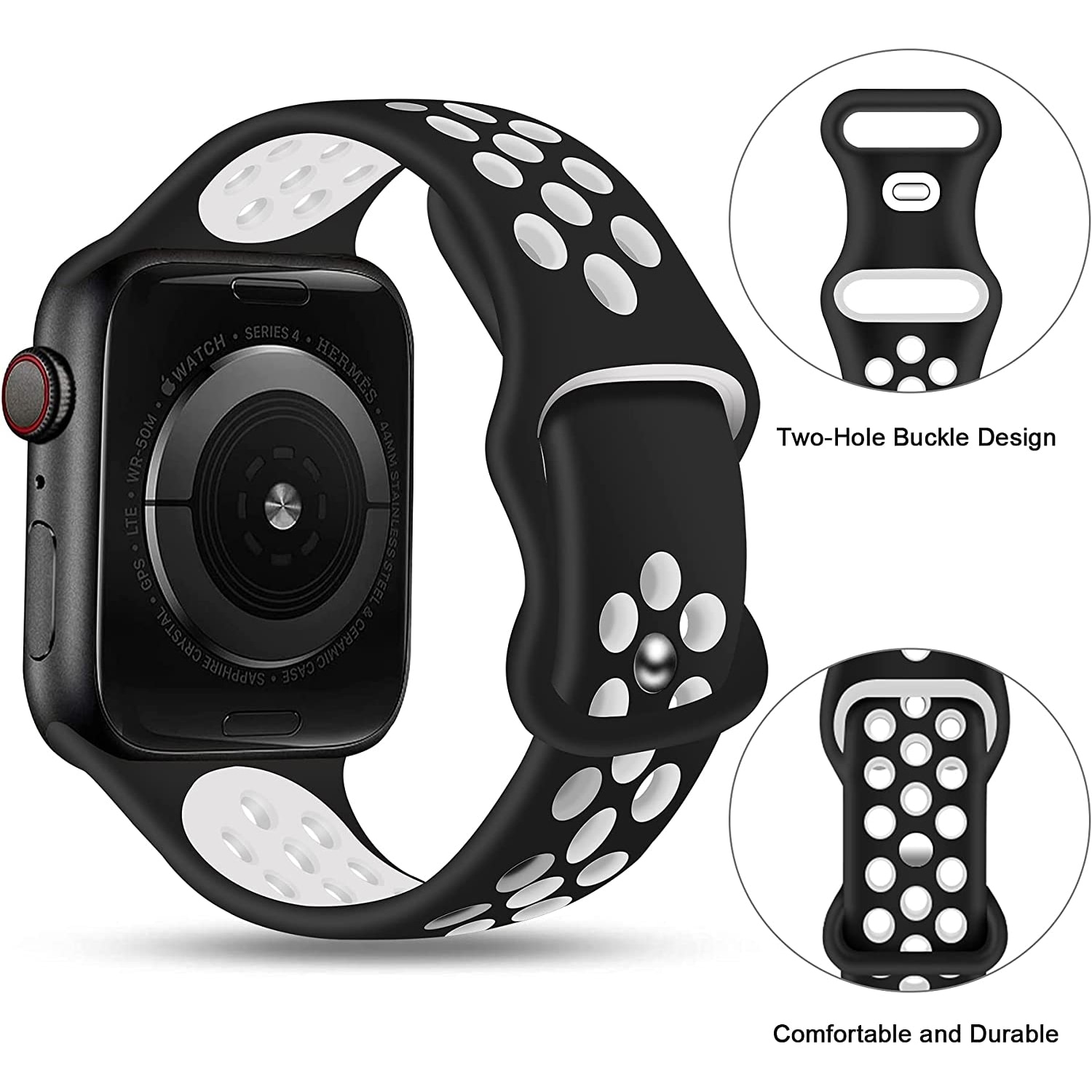 Силиконова каишка ZAFIT™, за Apple Watch 7/6/5/4, Дисплей 42/44/45 мм