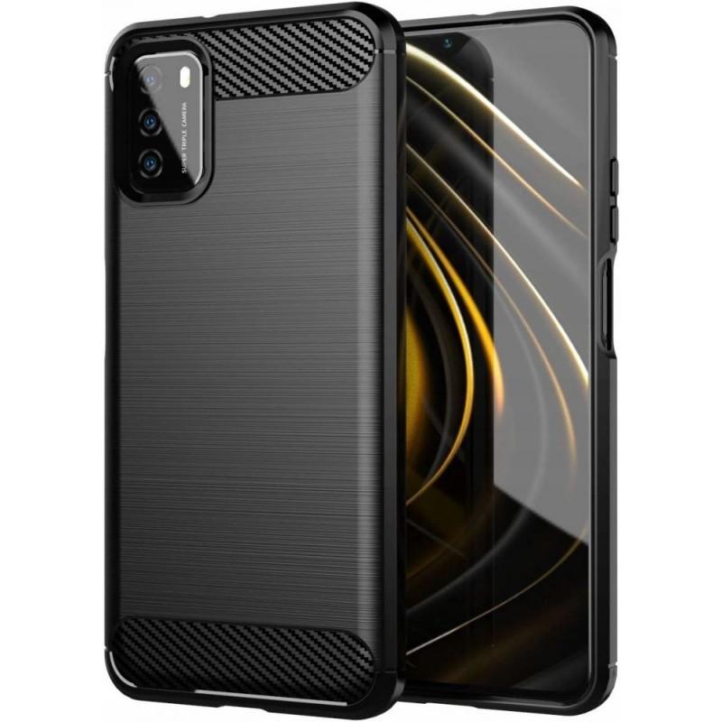 Carcasa TECH-PROTECT TPUCARBON compatibil cu Xiaomi Poco M3 Black