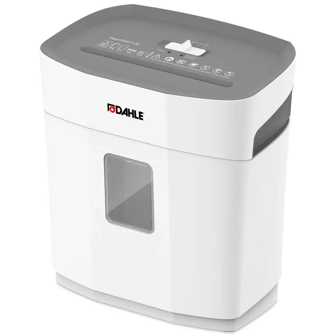 Distrugator de documente Dahle PaperSAFE® PS 120, 5 x 18mm cross-cut, 8 coli, pentru uz individual