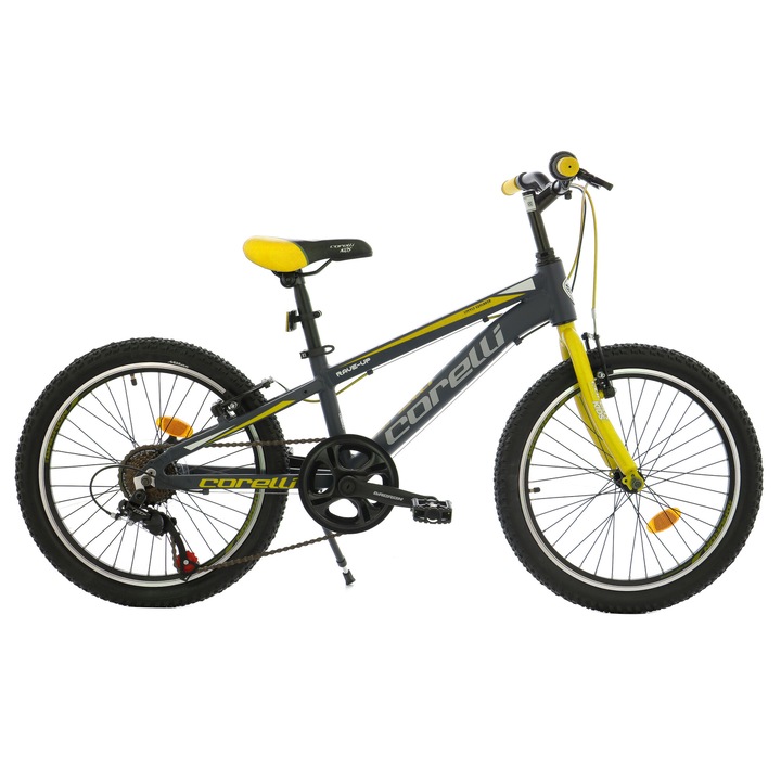 Bicicleta copii Corelli Rave Up 20", 7 viteze, culoare albastru-galben