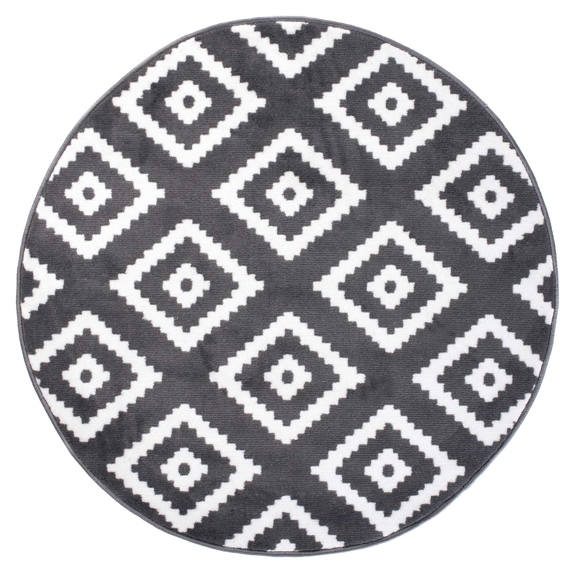 Covor Luxury Circle Modern Short Pile Chemex L885C gri 100x100