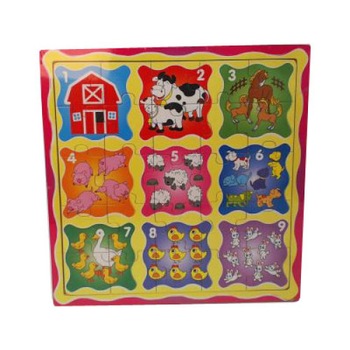 Puzzle lemn - Sa invatam sa numaram, 25 piese Puzzle lemn - Sa invatam sa numaram, 25 piese