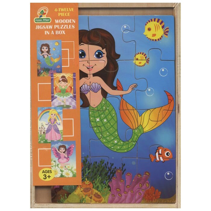 Puzzle lemn 4 x 12 piese, Zane