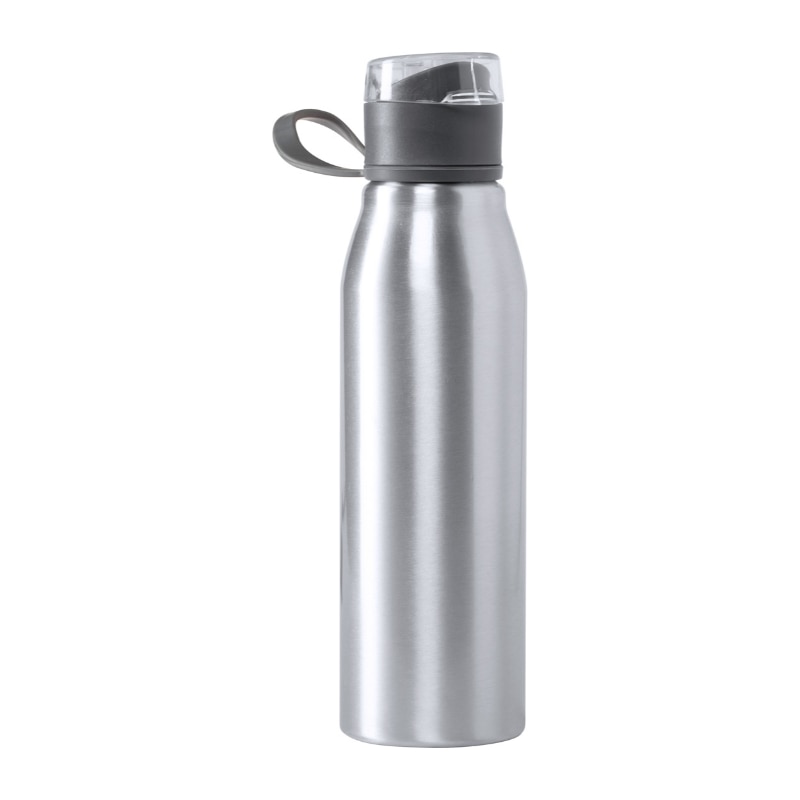 Shaker pentru sport si fitness, Cartex Argintiu, volum de 720 ml, din Aluminiu, cu capac din plastic BPA-free