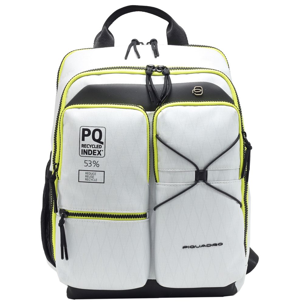 Rucsac port laptop 14’’/iPad®11’’/9,7”, din material reciclat 53 %, impermeabil, Piquadro, CA5382S114/BI, gri