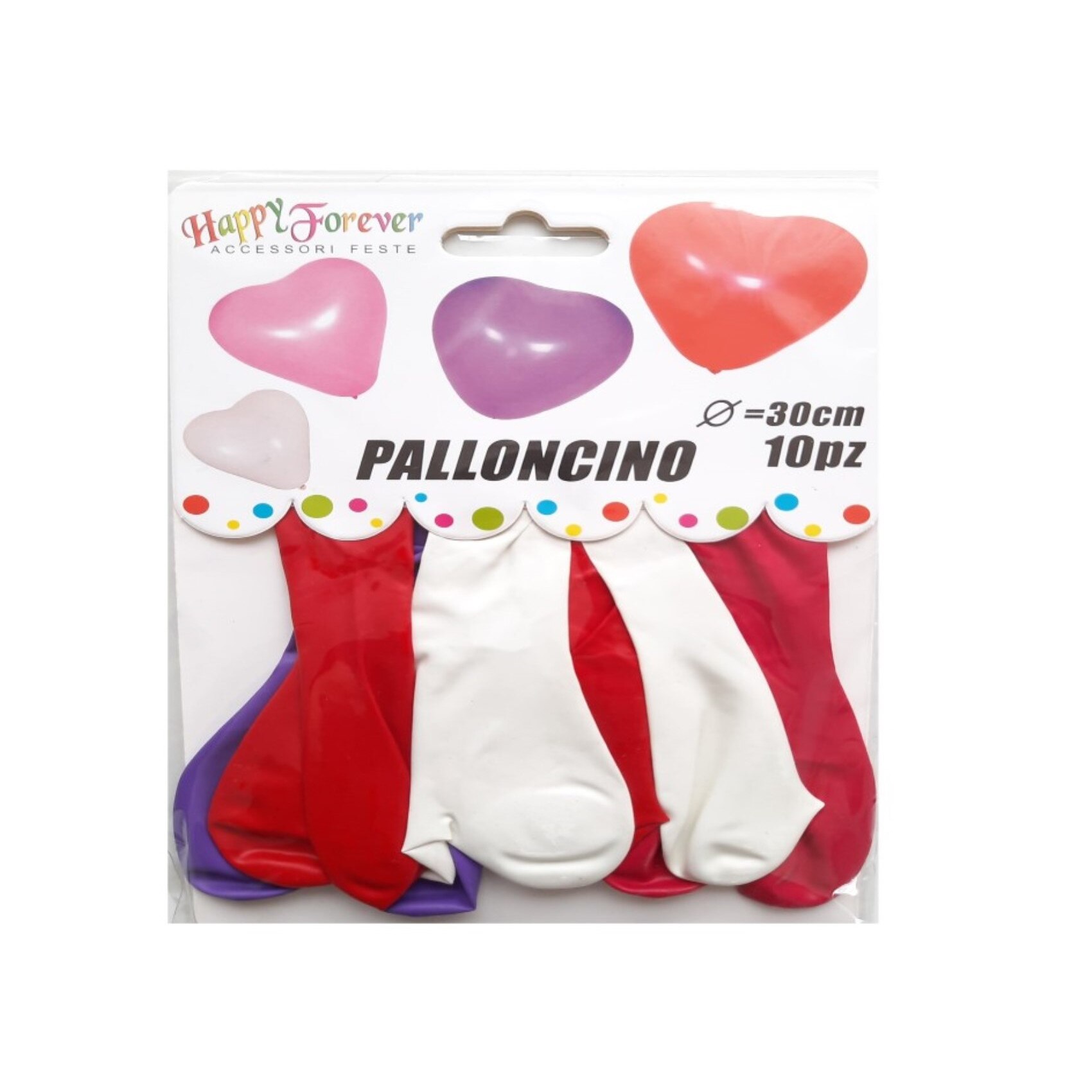 Set 10 baloane latex inima