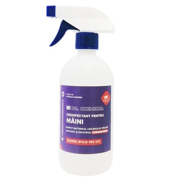 Solutie dezinfectant pentru maini Dr.Chemical, bactericid, levuricid, virucid, 70% alcool, 500 ml Solutie dezinfectant pentru maini Dr.Chemical, bactericid, levuricid, virucid, 70% alcool, 500 ml