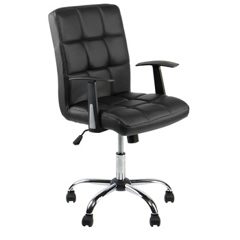 Scaun de birou ergonomic, Kring Windsor, piele ecologica, negru Scaun de birou ergonomic, Kring Windsor, piele ecologica, negru