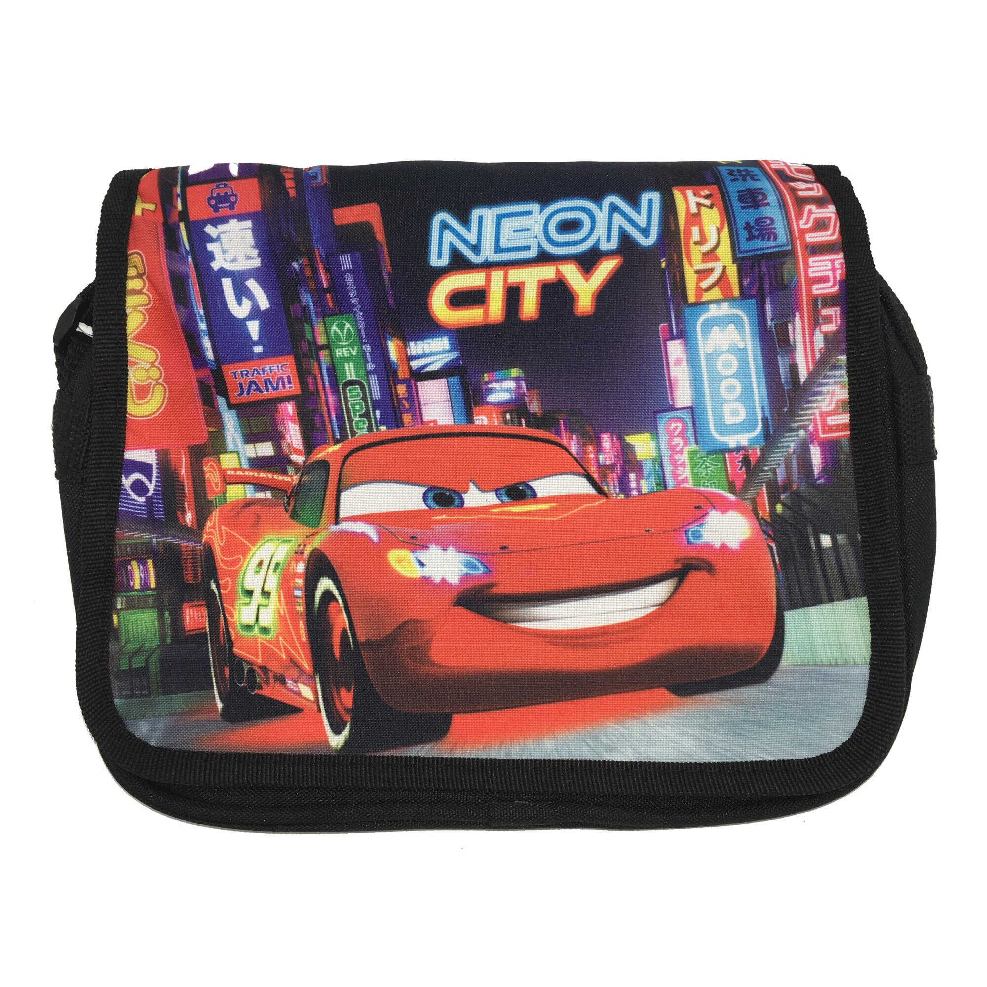 Geanta de umar Disney Cars, 24 x 18 x 8 cm, Poliester, Multicolor
