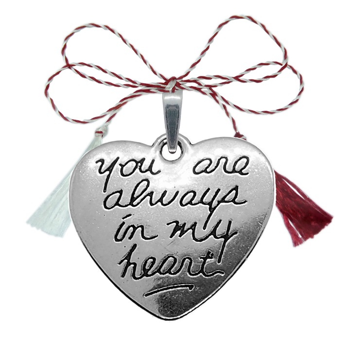 Martisor Silver Heart medál mindig a szívemben vagy 9567455 Dras Silver