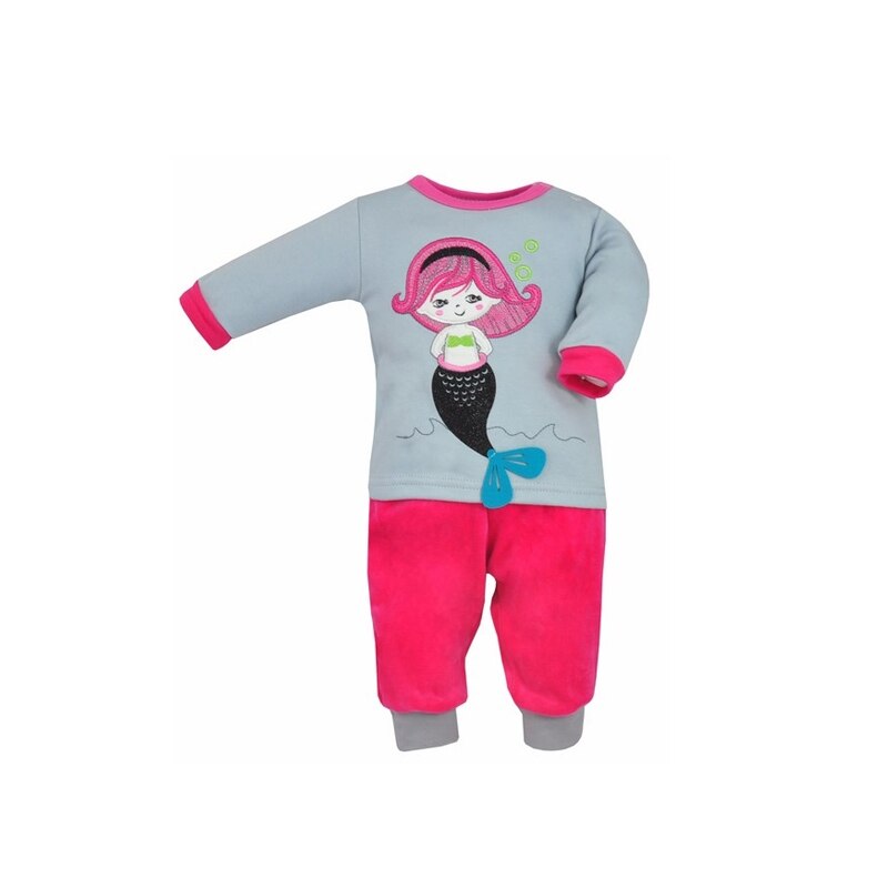 Compleu 2 piese bluza si pantaloni pentru fete Koala Bali 3042-G, Gri