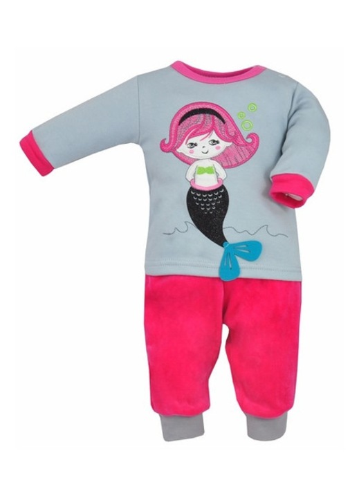 Compleu 2 piese bluza si pantaloni pentru fete Koala Bali 3042-G-80, Gri 80 CM