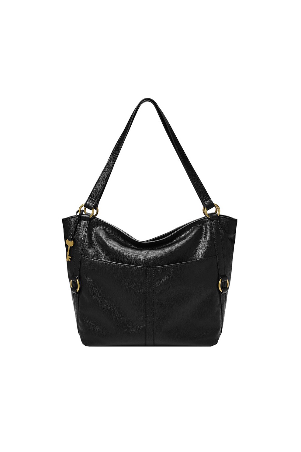 Fossil, Geanta tote de piele cu bareta detasabila Sam, Negru