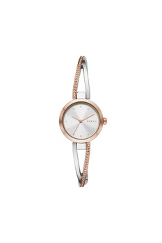 DKNY, Ceas quartz analog cu cristale, Auriu rose/Argintiu DKNY, Ceas quartz analog cu cristale, Auriu rose/Argintiu