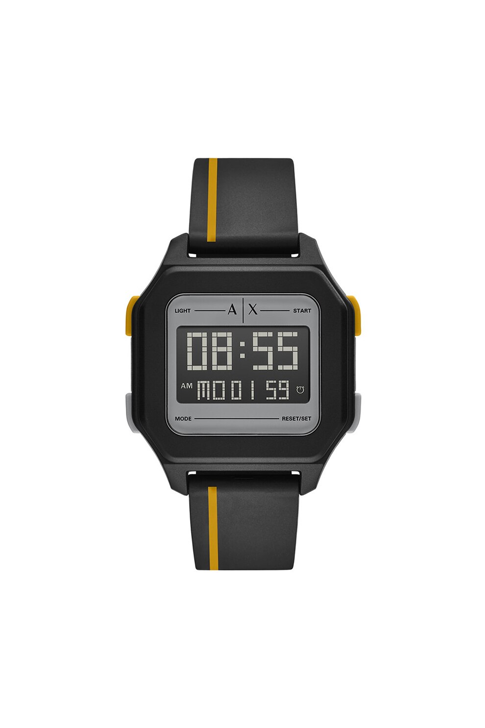 ARMANI EXCHANGE, Ceas patrat, Negru/Galben sofran