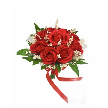 Buchet flori personalizabil, Eventissimi, Trandafiri cu Floarea Miresei, Rosu Buchet flori personalizabil, Eventissimi, Trandafiri cu Floarea Miresei, Rosu