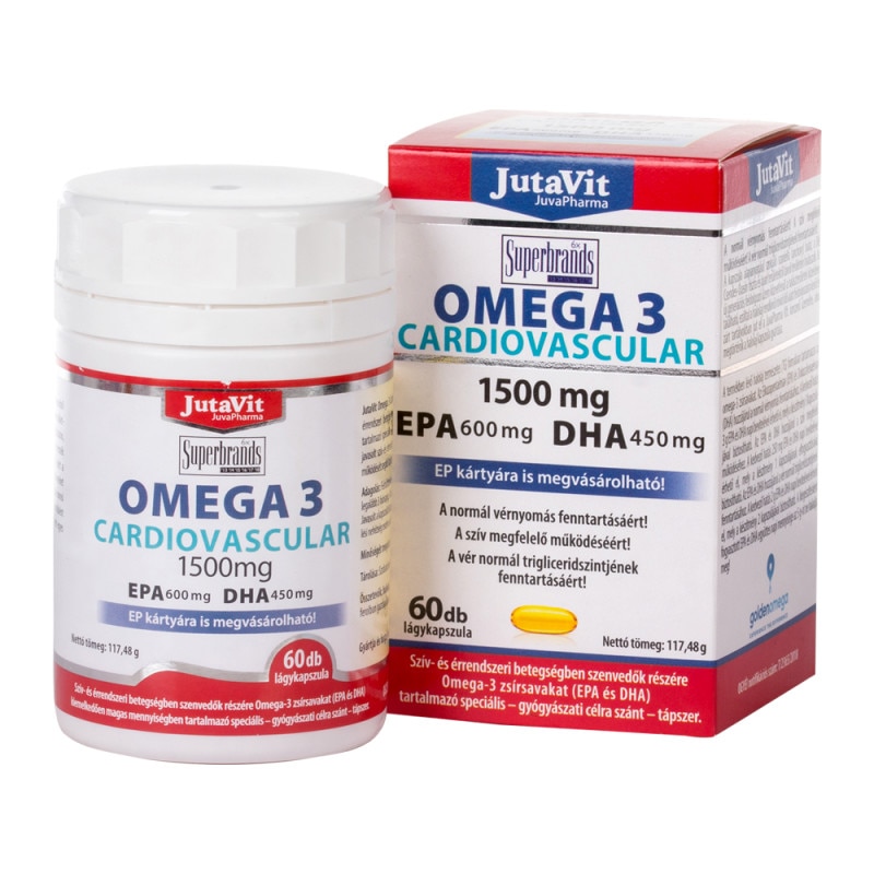 Capsule moi Omega3 cardiovascular 1500 mg Jutavit, 60 buc