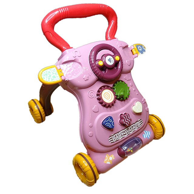 Antemergator Smart Baby Walker, Jucarii Detasabile, Volan, Forme Geometrice, Zornaitori, Lumini si Sunete, 45 cm