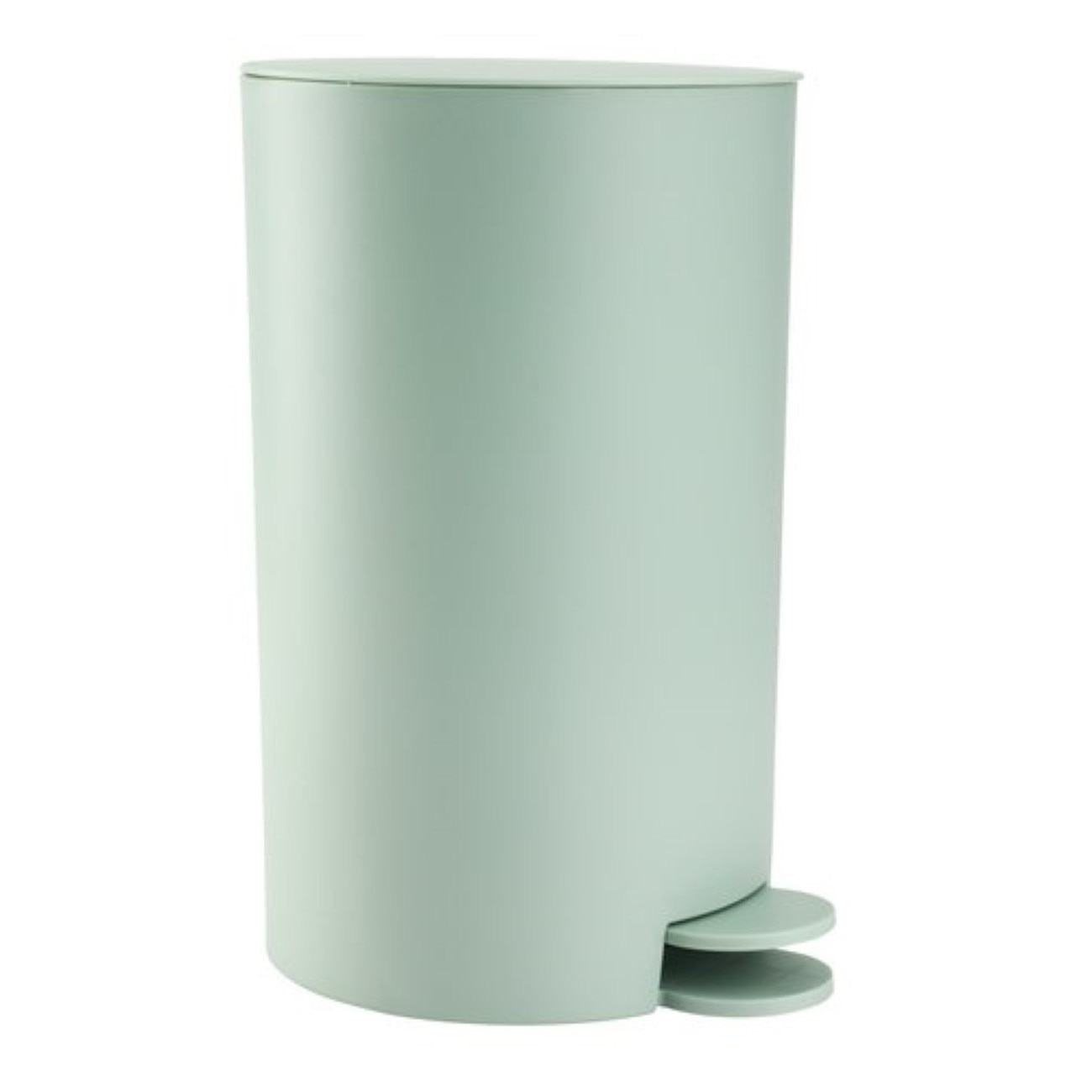 Cos de gunoi,model cilindric,cu clapeta si pedala de deschidere,de culoare verde menta,dimensiune 16x19x26 cm,3litri