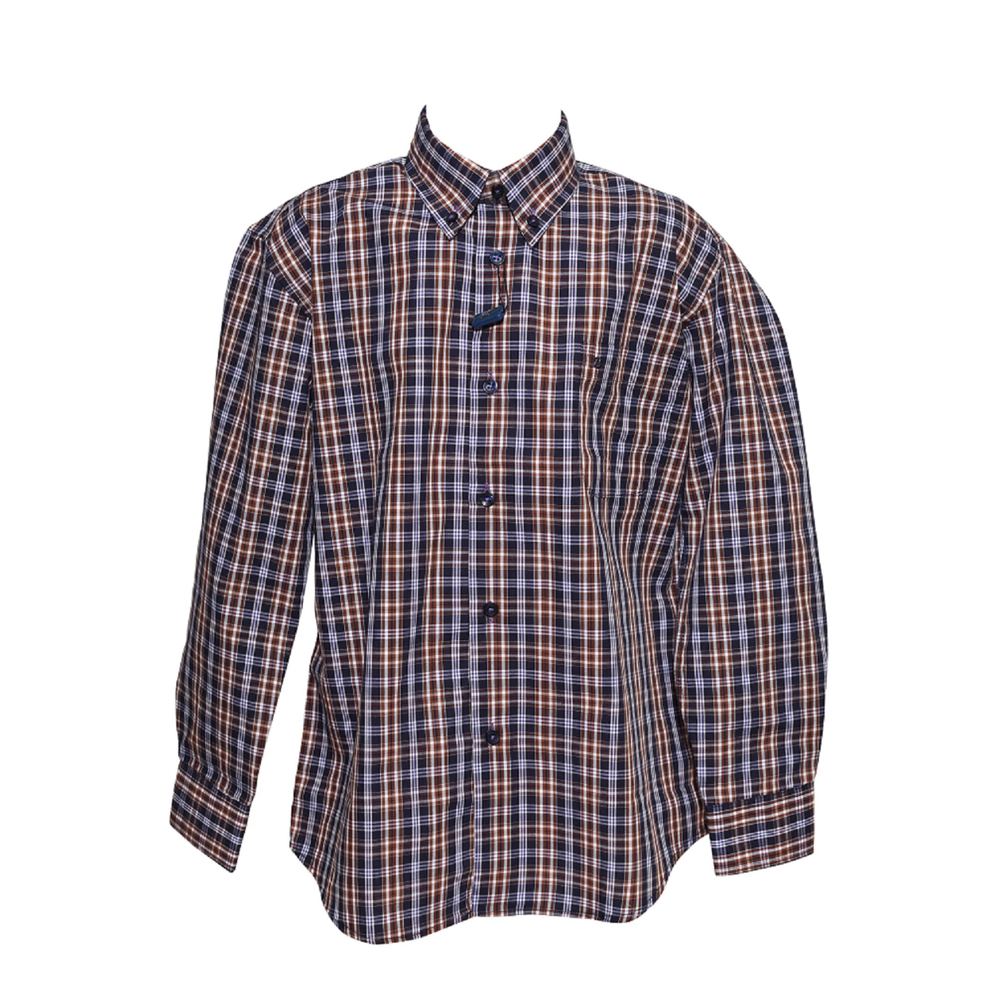 Camasa copii, caro, Barotti, Bleumarin/Maro