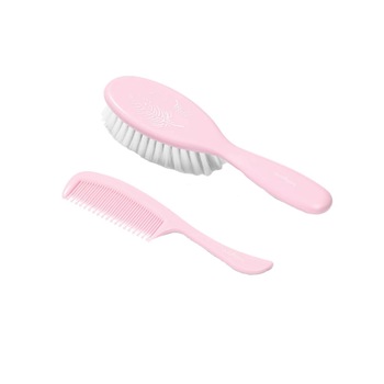 Set perie cu peri moi si pieptene Pink Set perie cu peri moi si pieptene Pink