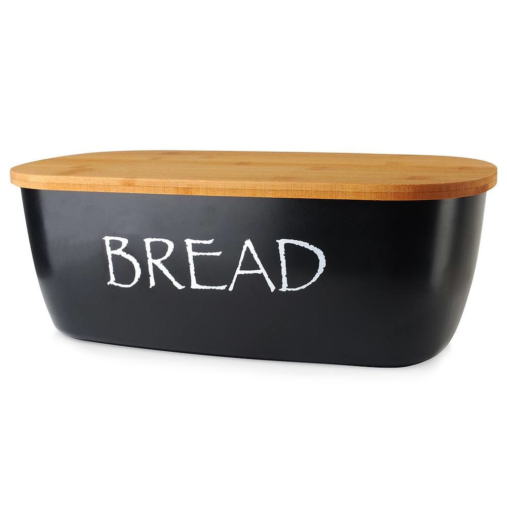 Cutie pentru paine, Mondex, Melamina, Negru/Natur,16x36x12.5 cm, 0.98 kg