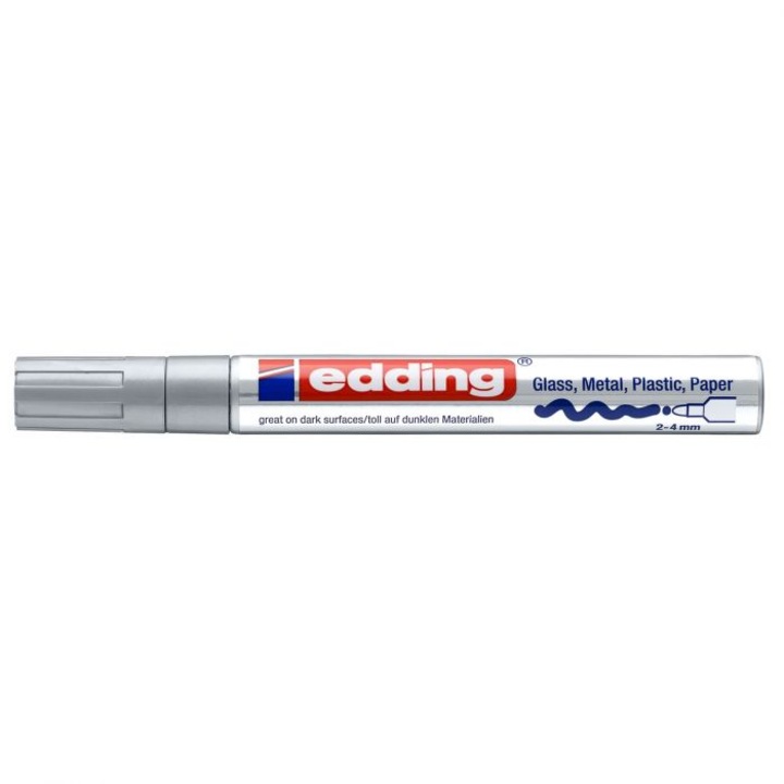 Маркер с лакиращ ефект Edding ,Paint 750, Сребрист