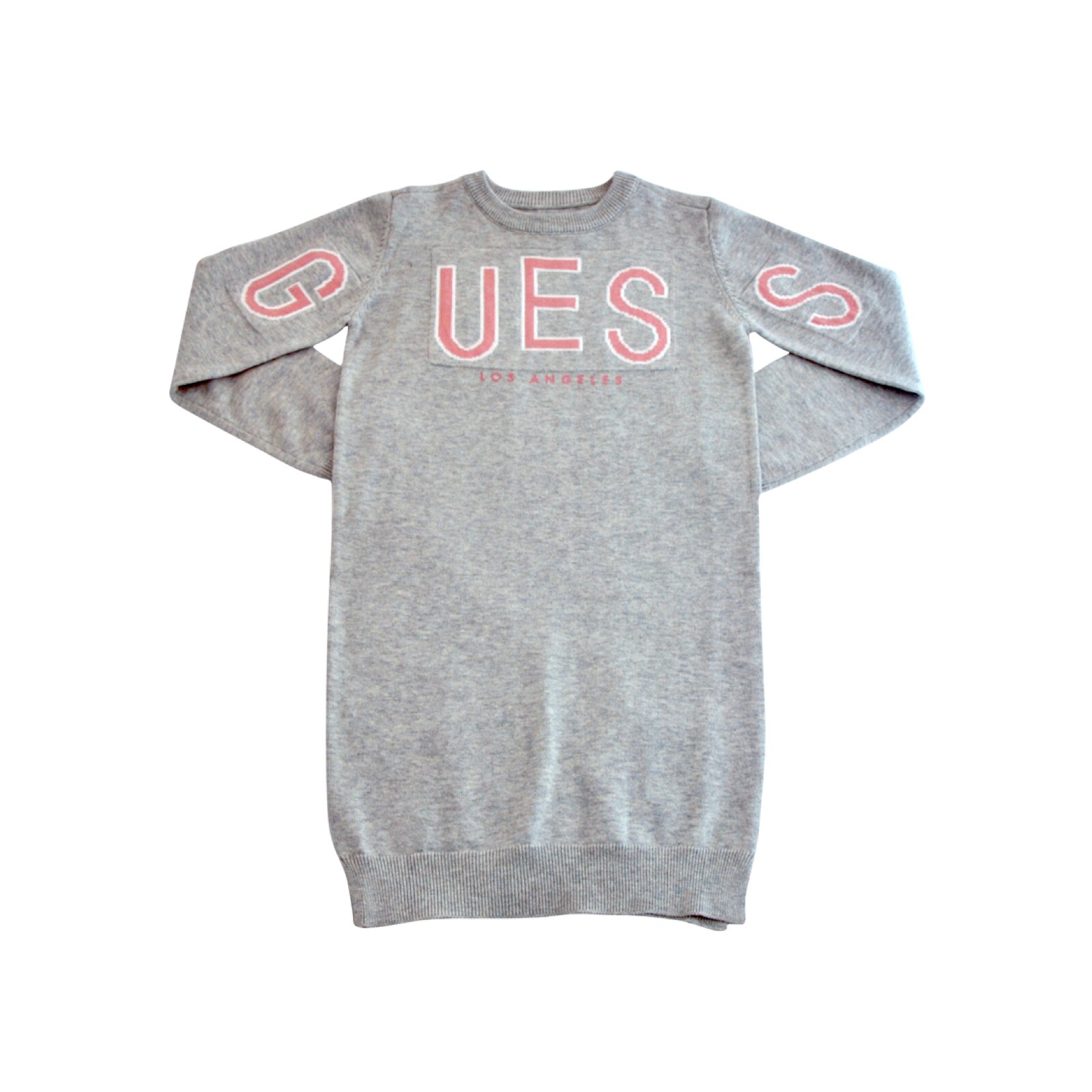 Rochie tip pulover Guess pentru fete, gri, tricot, 6/7 ani