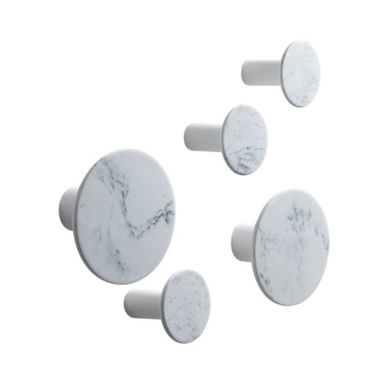 Set cuiere,tip agatatoare,diferite forme rotunde,model marmura,include 5 bucatati,modern