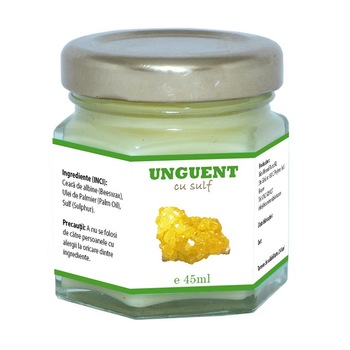 Unguent cu Sulf, 100% natural, 45 ml Unguent cu Sulf, 100% natural, 45 ml