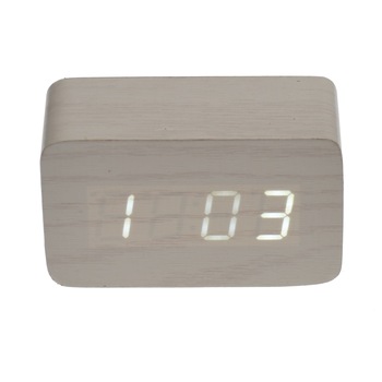 Ceas de birou, design lemn , temperatura, activare cu sunet - VST863NEGRU Ceas de birou, design lemn , temperatura, activare cu sunet - VST863NEGRU